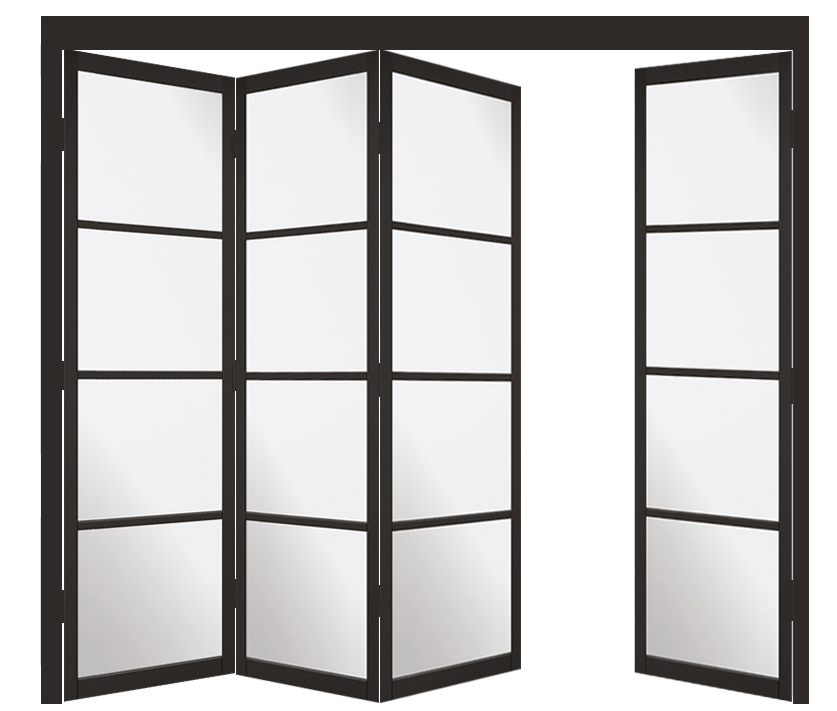 Roomfold Soho Black Primed Internal Folding Sliding Doors